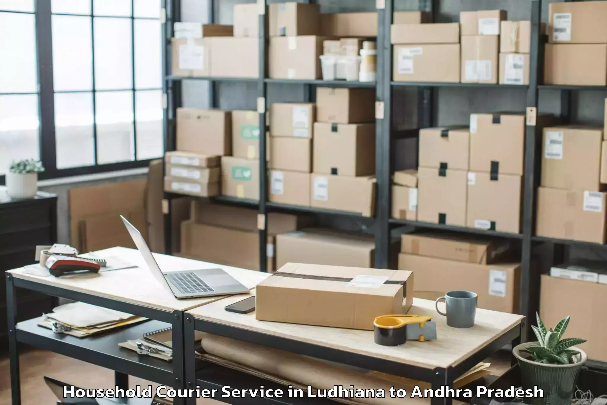 Professional Ludhiana to Parvatipuram Household Courier